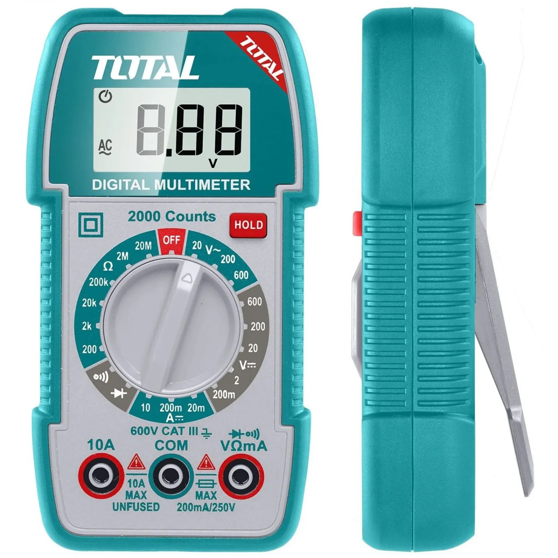 TOTAL - Multimetro Digital Original 2000 Digitos