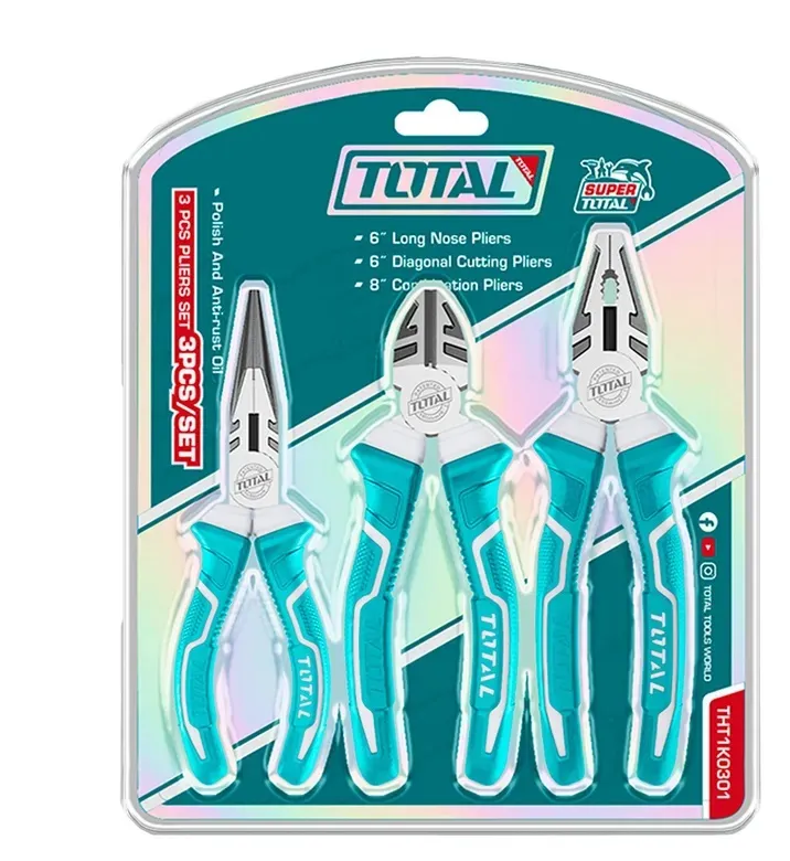 TOTAL - Juego de pinzas x3